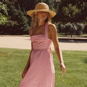 🌿 Skatie Heidi Red Gingham Midi Dress